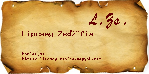 Lipcsey Zsófia névjegykártya