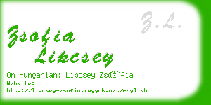 zsofia lipcsey business card